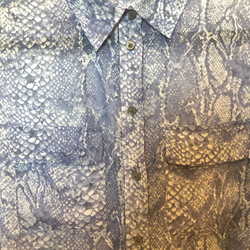 Equipment, 100% Silk, Python Button Down Top - image 5